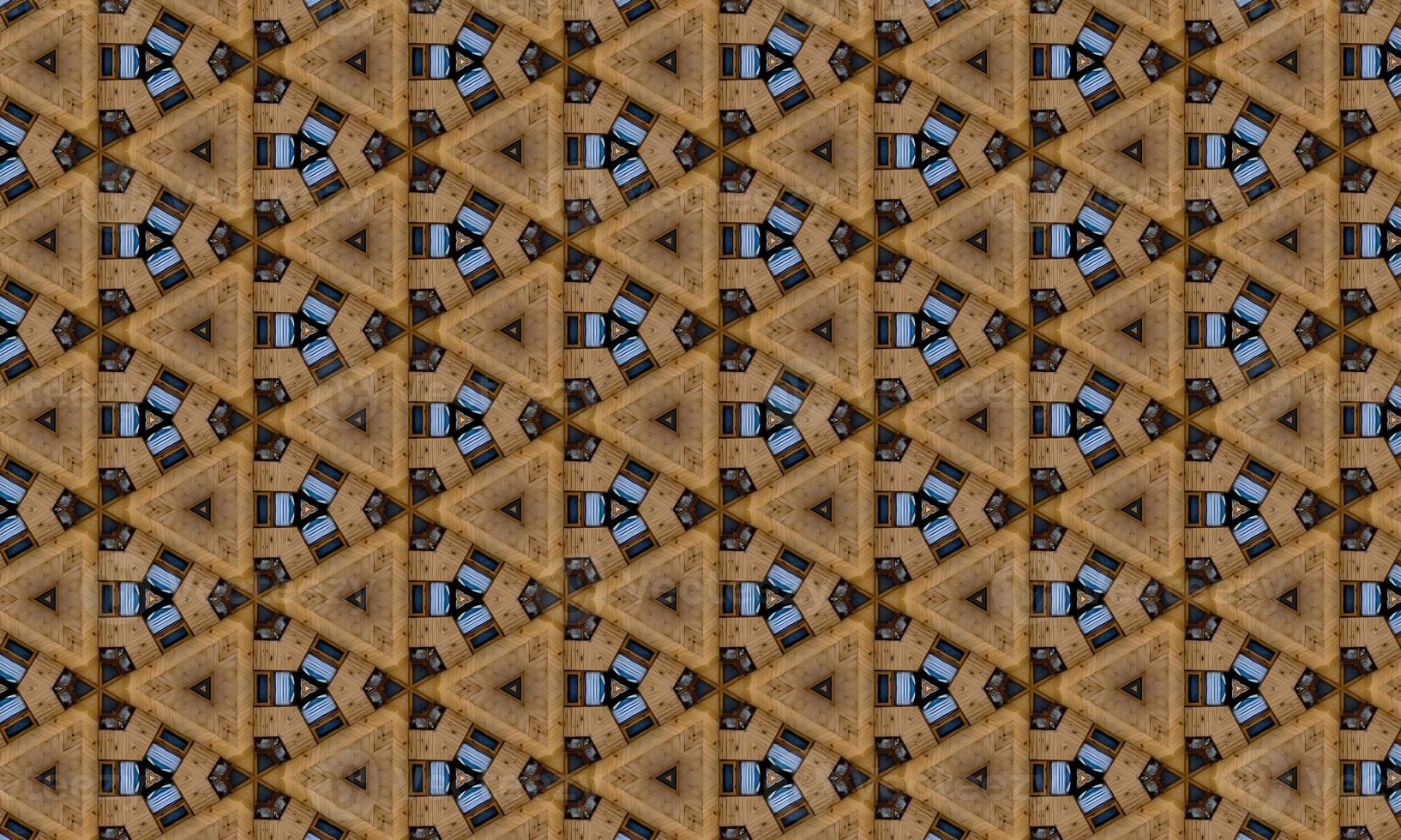 mehrfarbiges Mosaikmuster-Kaleidoskop. Hintergrund, Textur. hochwertige Abbildung foto