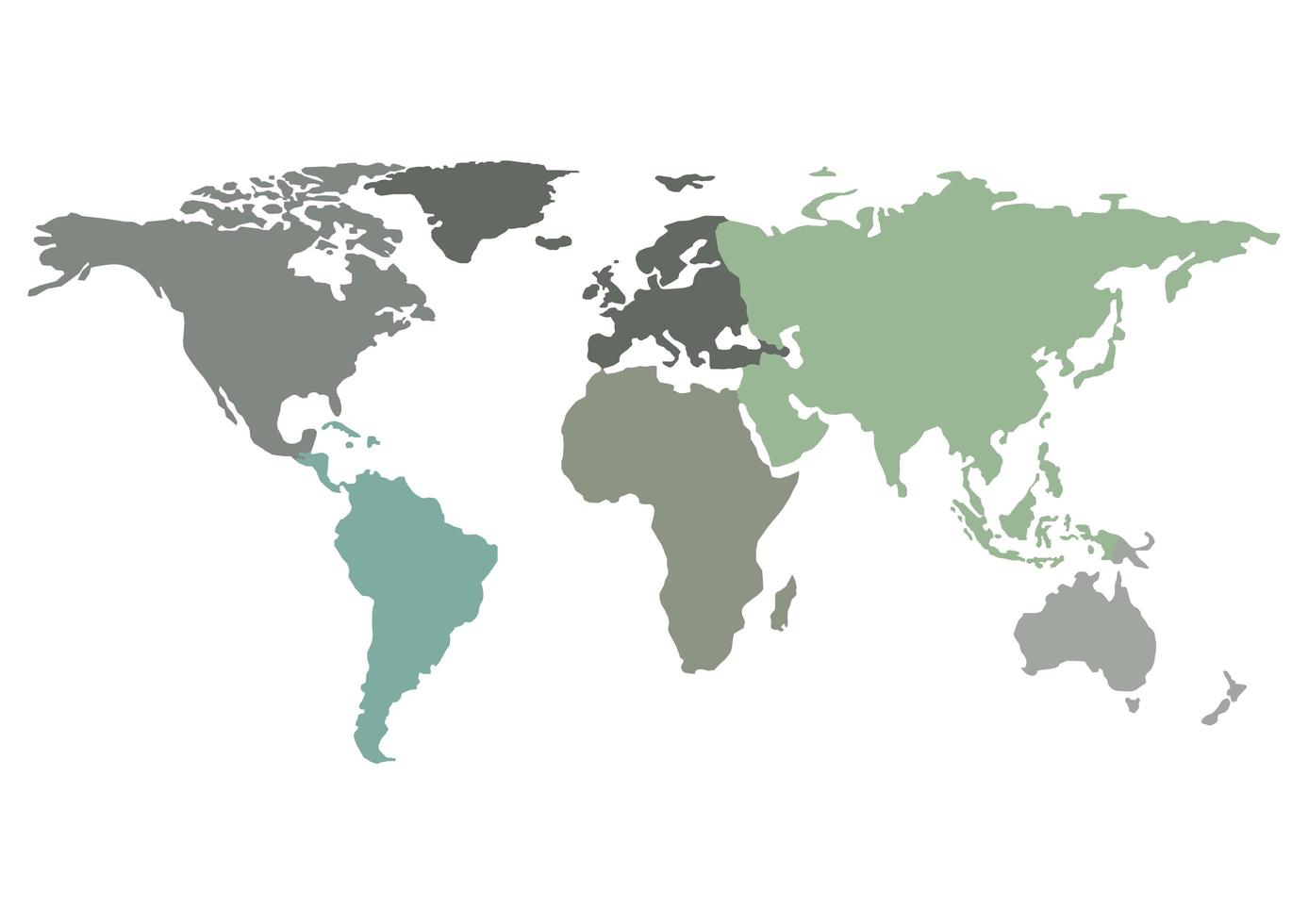 Karte der Welt in einzelne Länder foto