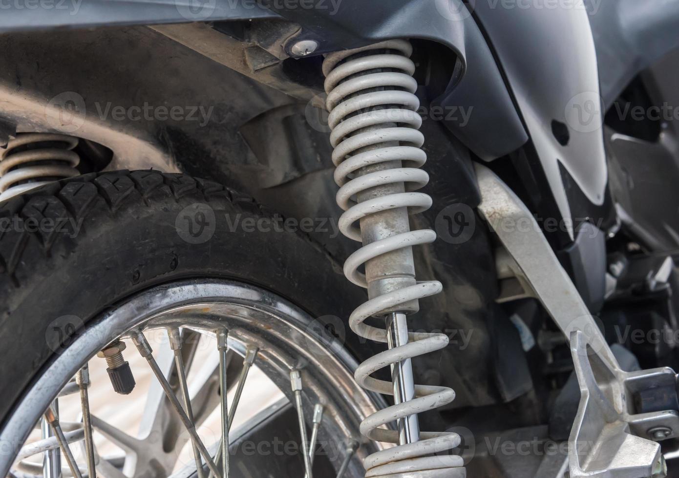 Motorrad Stoßdämpfer eine Vorrichtung zum Absorbieren von Stößen. 1397256  Stock-Photo bei Vecteezy
