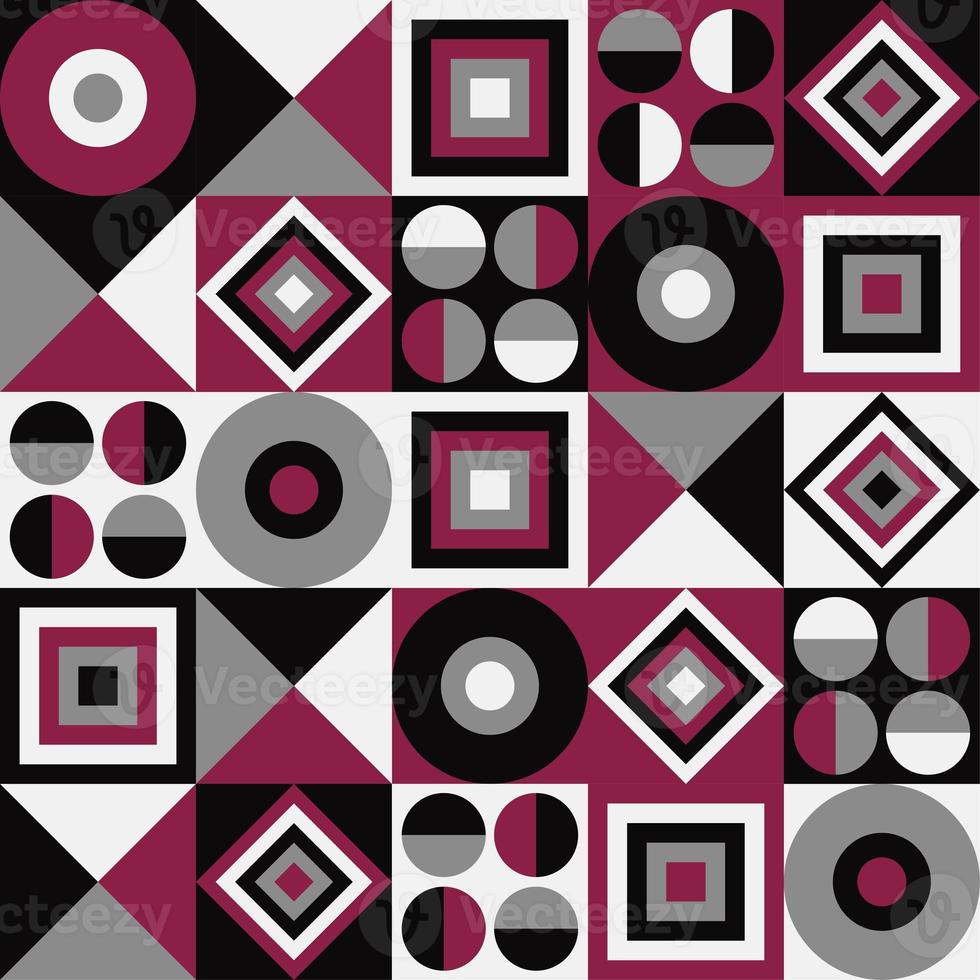 buntes neogeometrisches Muster. moderner Stil. grau-rosa Objekte foto