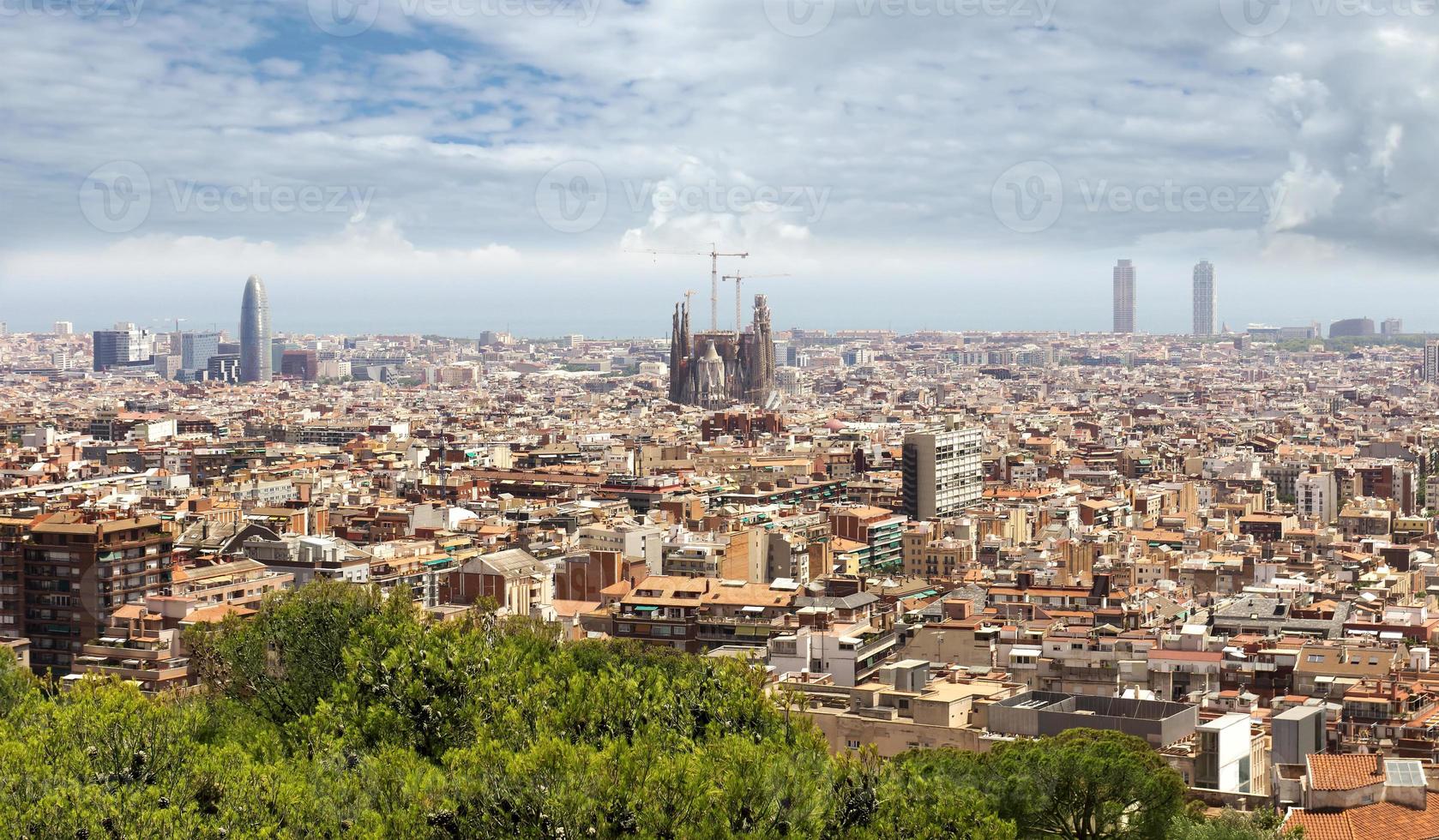Panoramablick auf Barcelona foto