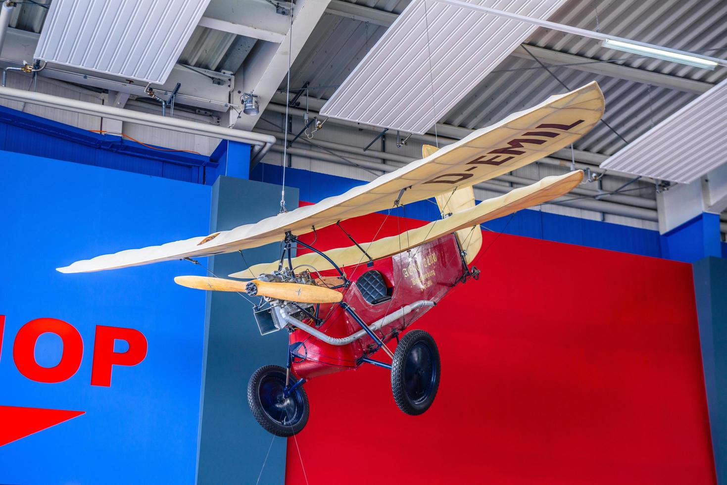 sinsheim, deutschland - mai 2022 mignet hm.14 fliegender floh einsitziges leichtes flugzeug foto