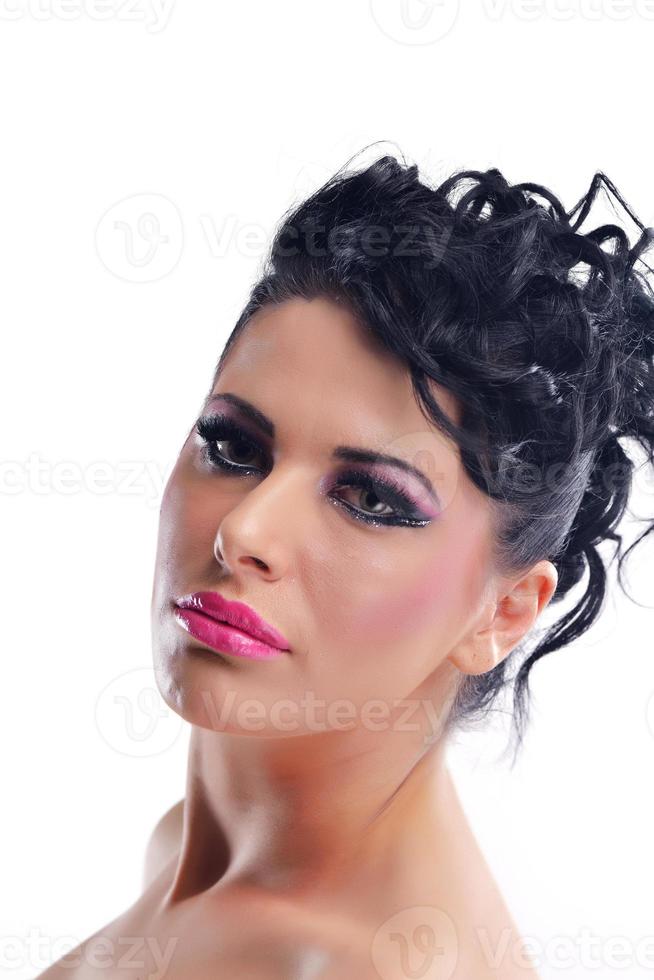 schöne Frau mit Luxus Make-up foto