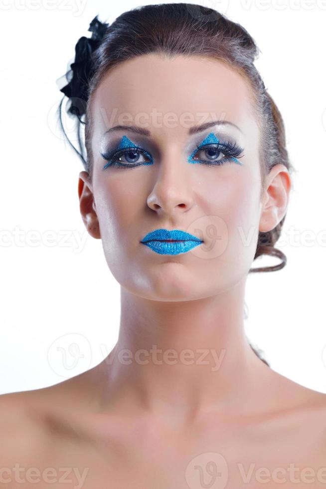 schöne Frau mit Luxus Make-up foto