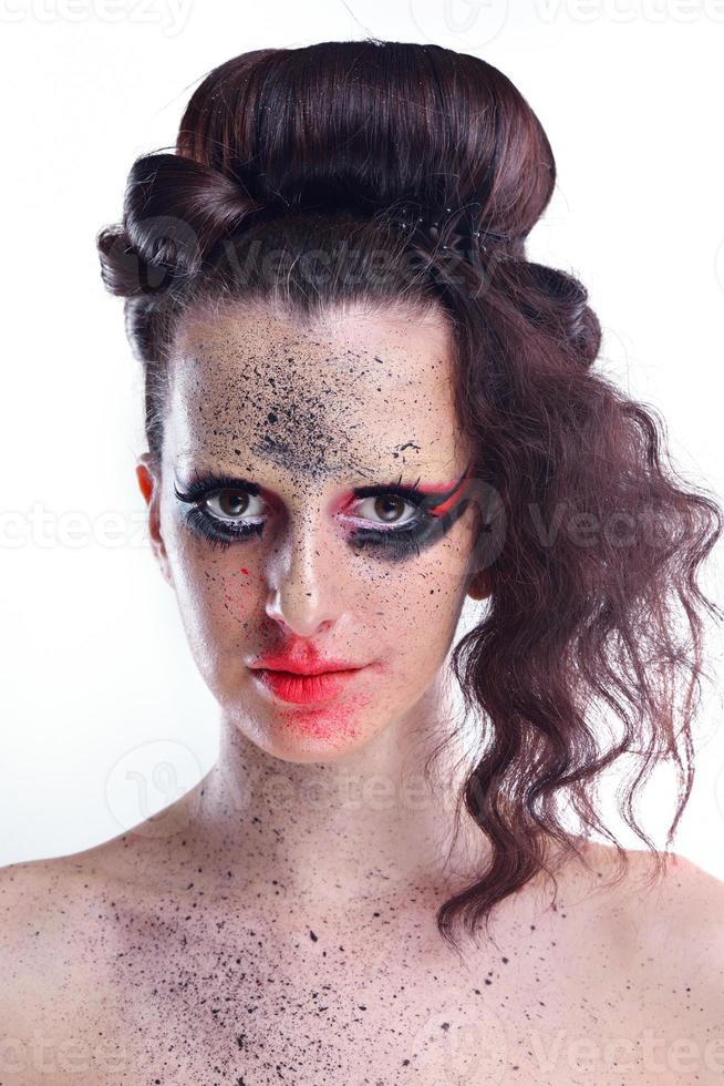 schöne Frau mit Luxus Make-up foto