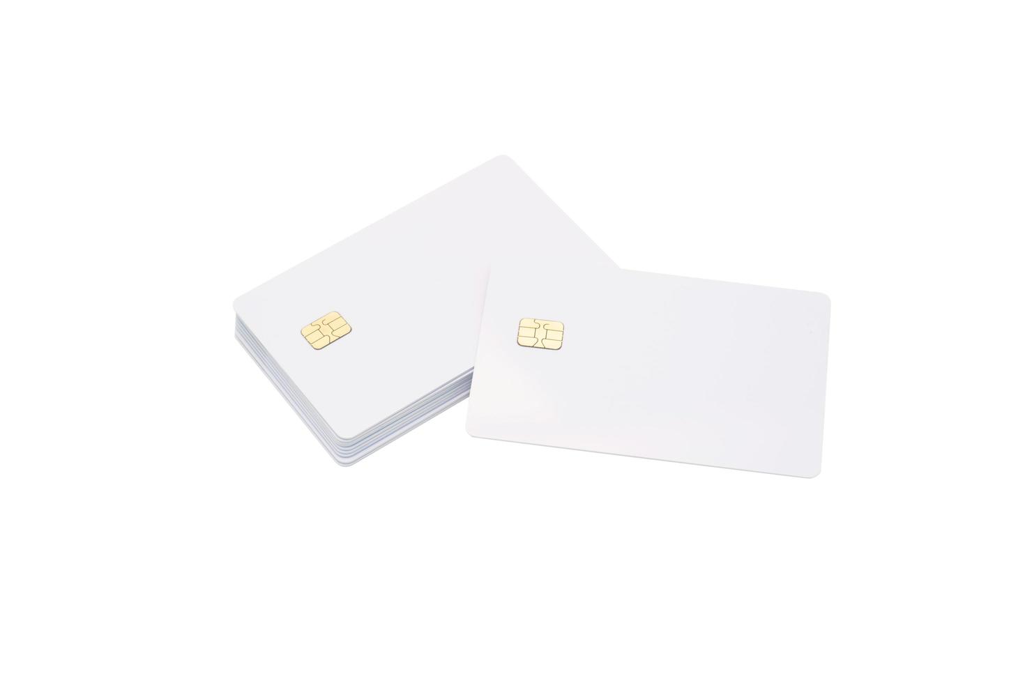 Chipkarte auf weißem Hintergrund foto