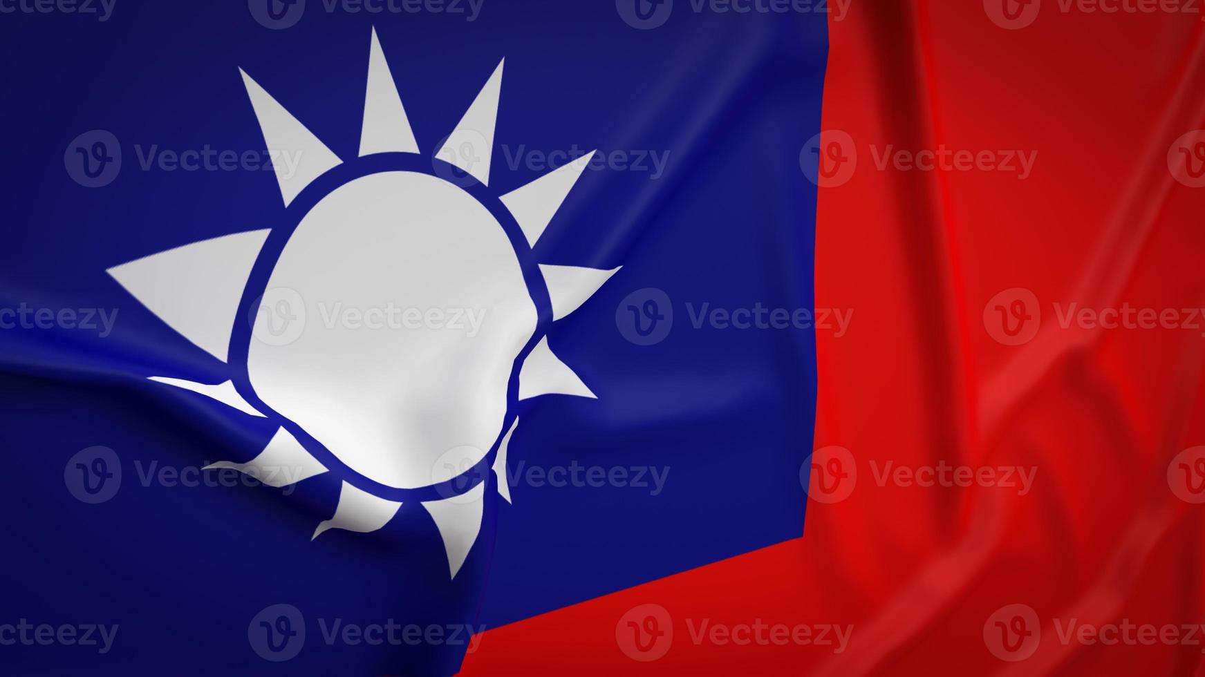 die taiwan-flagge für geschäfts- oder dokumentenkonzept 3d-rendering foto