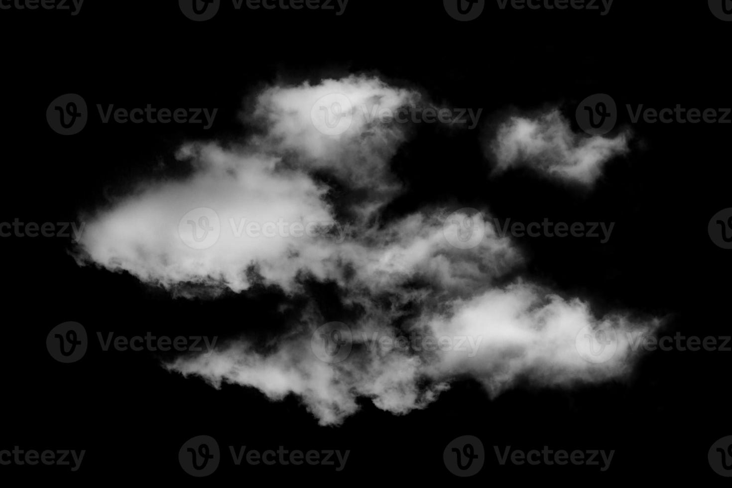 texturierte Wolke, abstraktes Schwarz, isoliert auf schwarzem Hintergrund foto