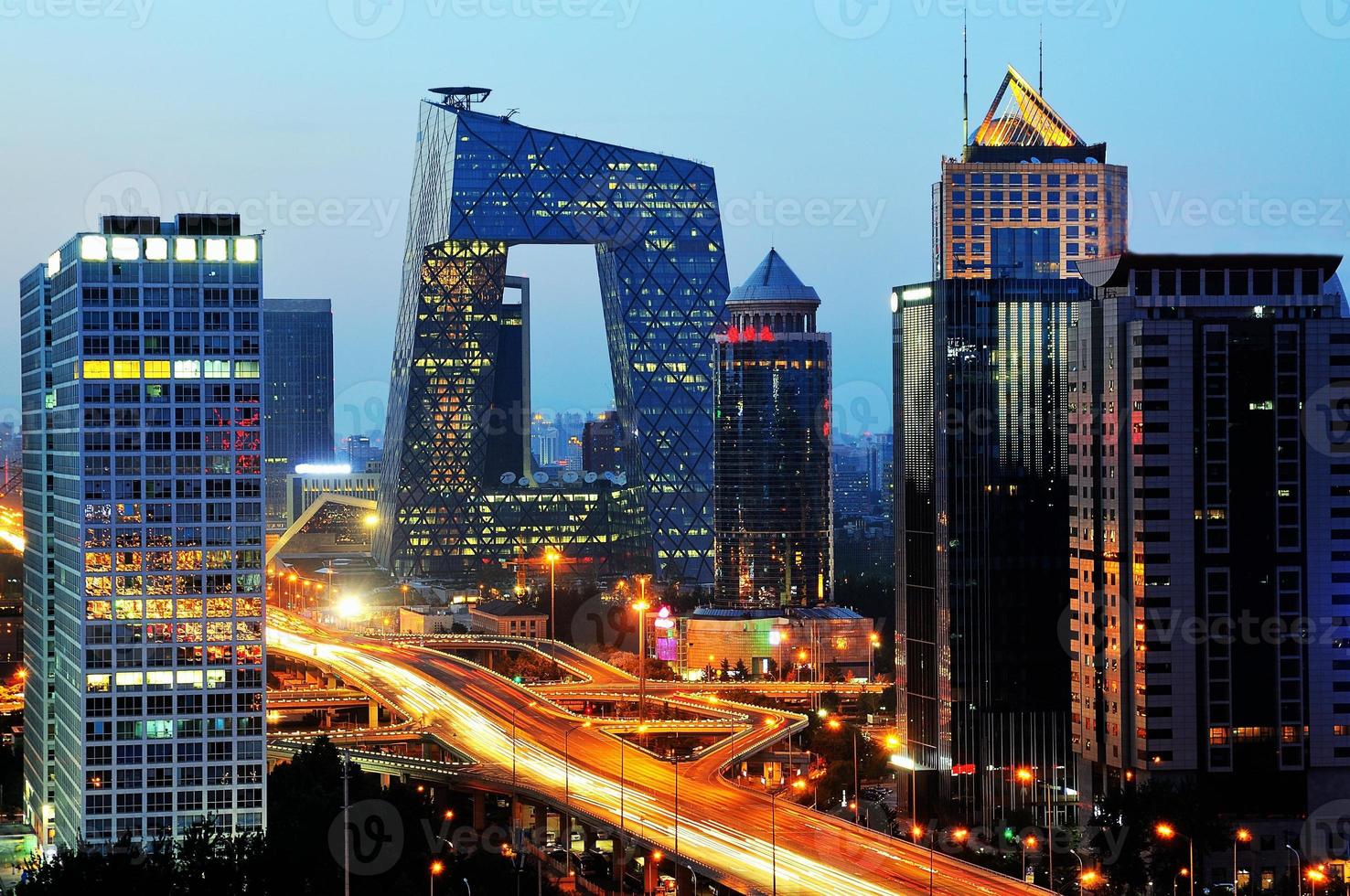 Peking nach Sonnenuntergang-Nacht-Szene von cbd foto