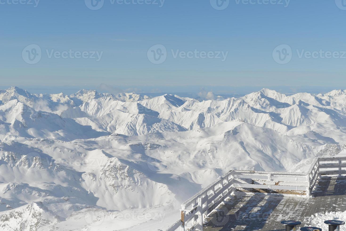 Panoramablick auf die Winterberge foto