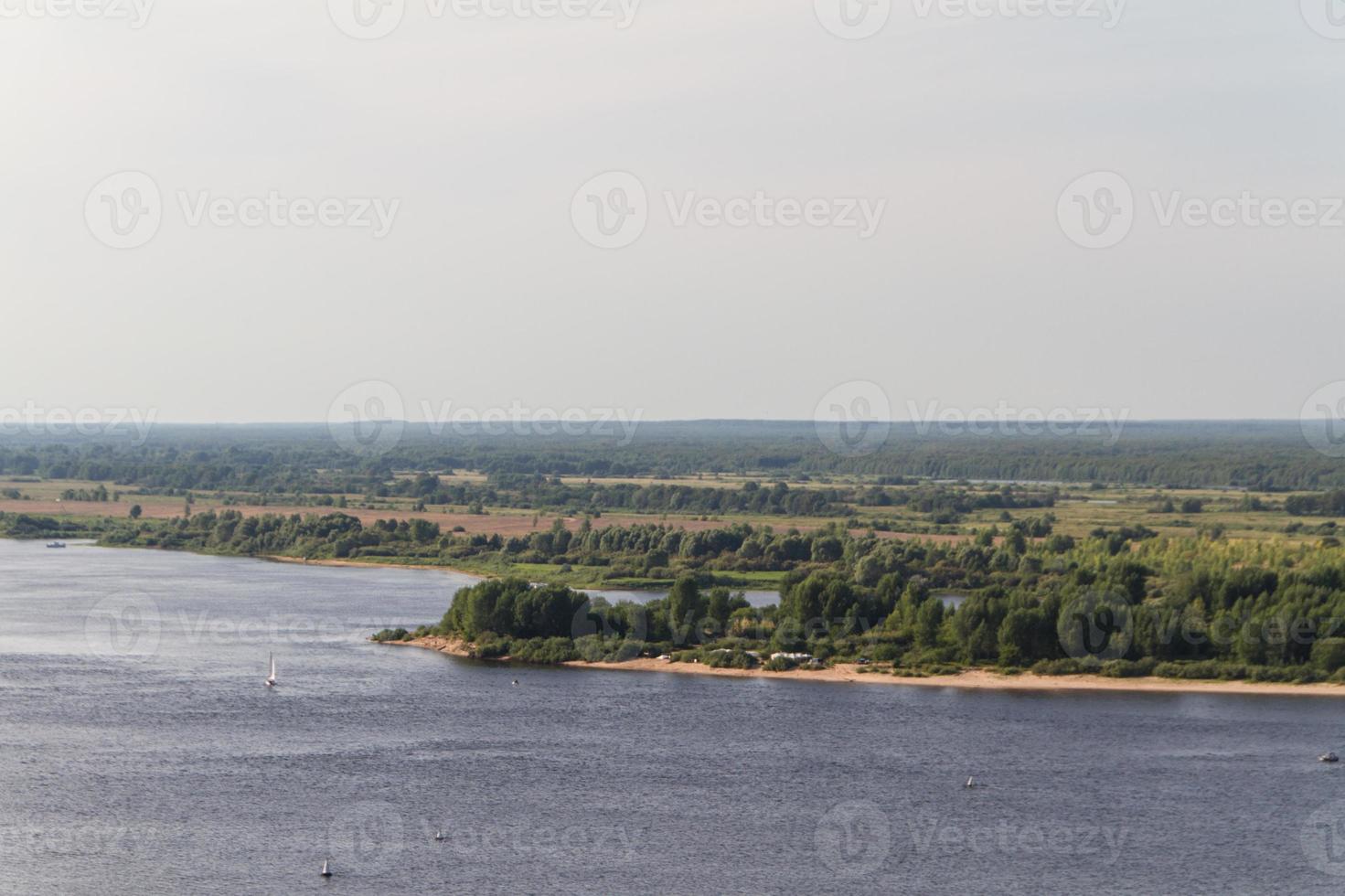 Toller Blick über die Wolga in Nischni Nowgorod, Russland foto