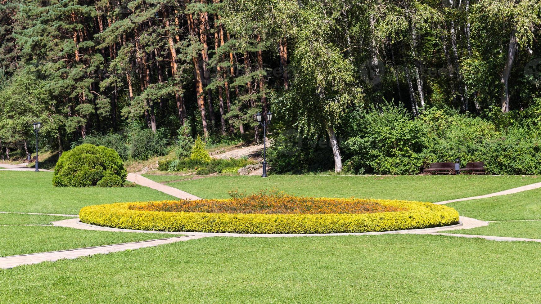 Blumenbeet im Nationalpark Kislowodsk foto