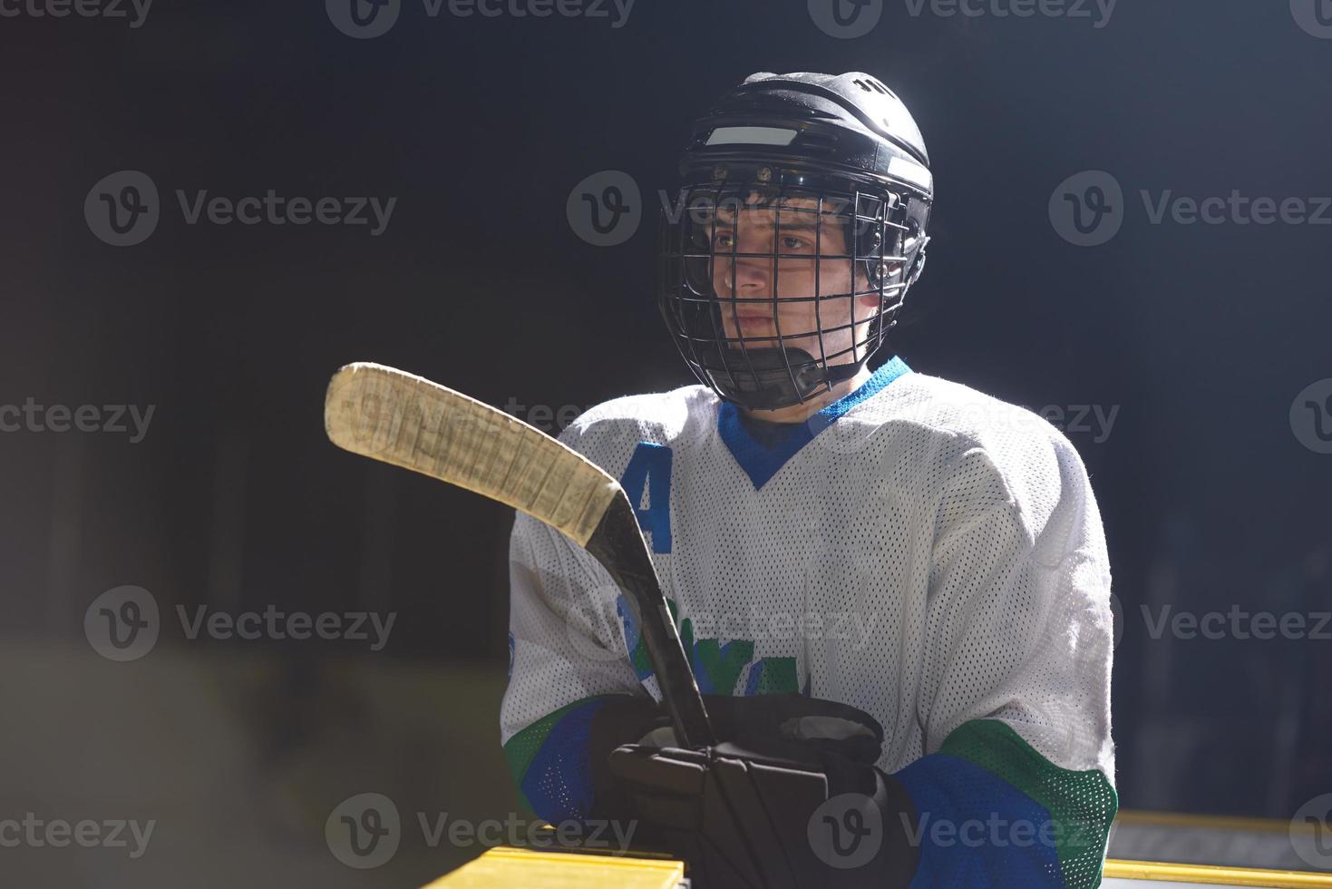 Porträt eines Eishockeyspielers foto