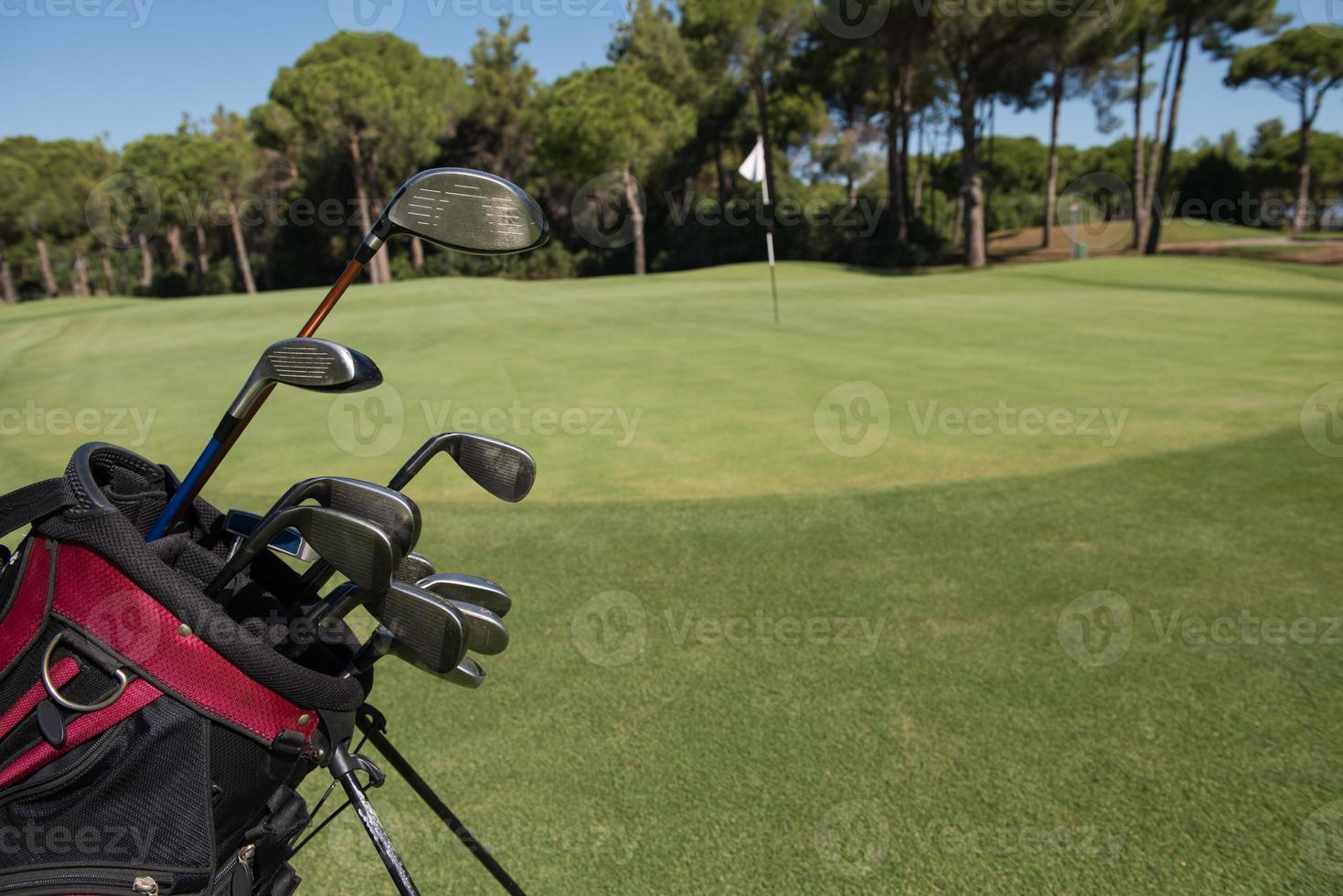 Golftasche auf Kurs hautnah foto