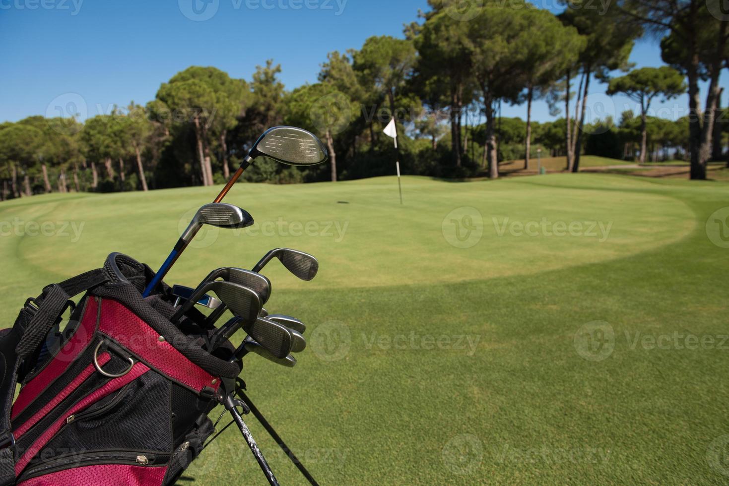 Golftasche auf Kurs hautnah foto