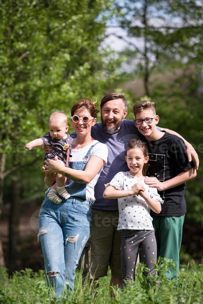 Hipster-Familienporträt foto