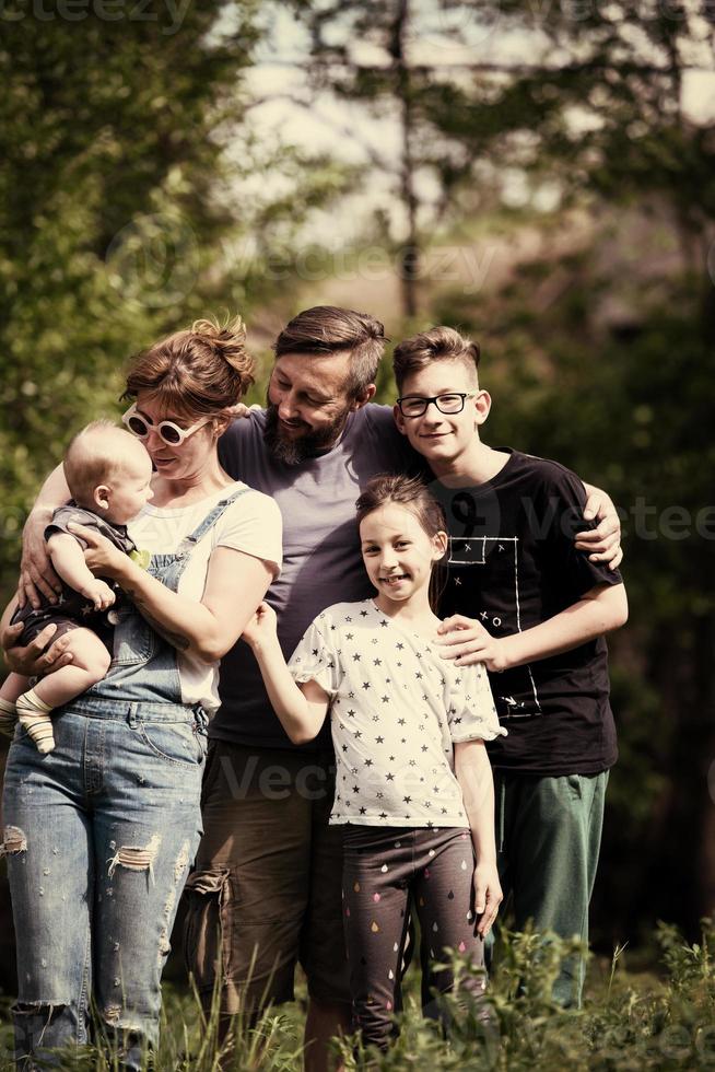 Hipster-Familienporträt foto