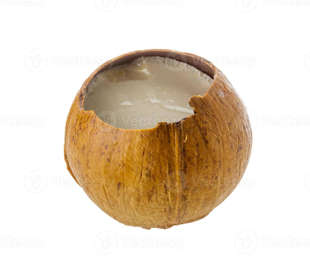 Kokosnuss auf weißem Hintergrund foto