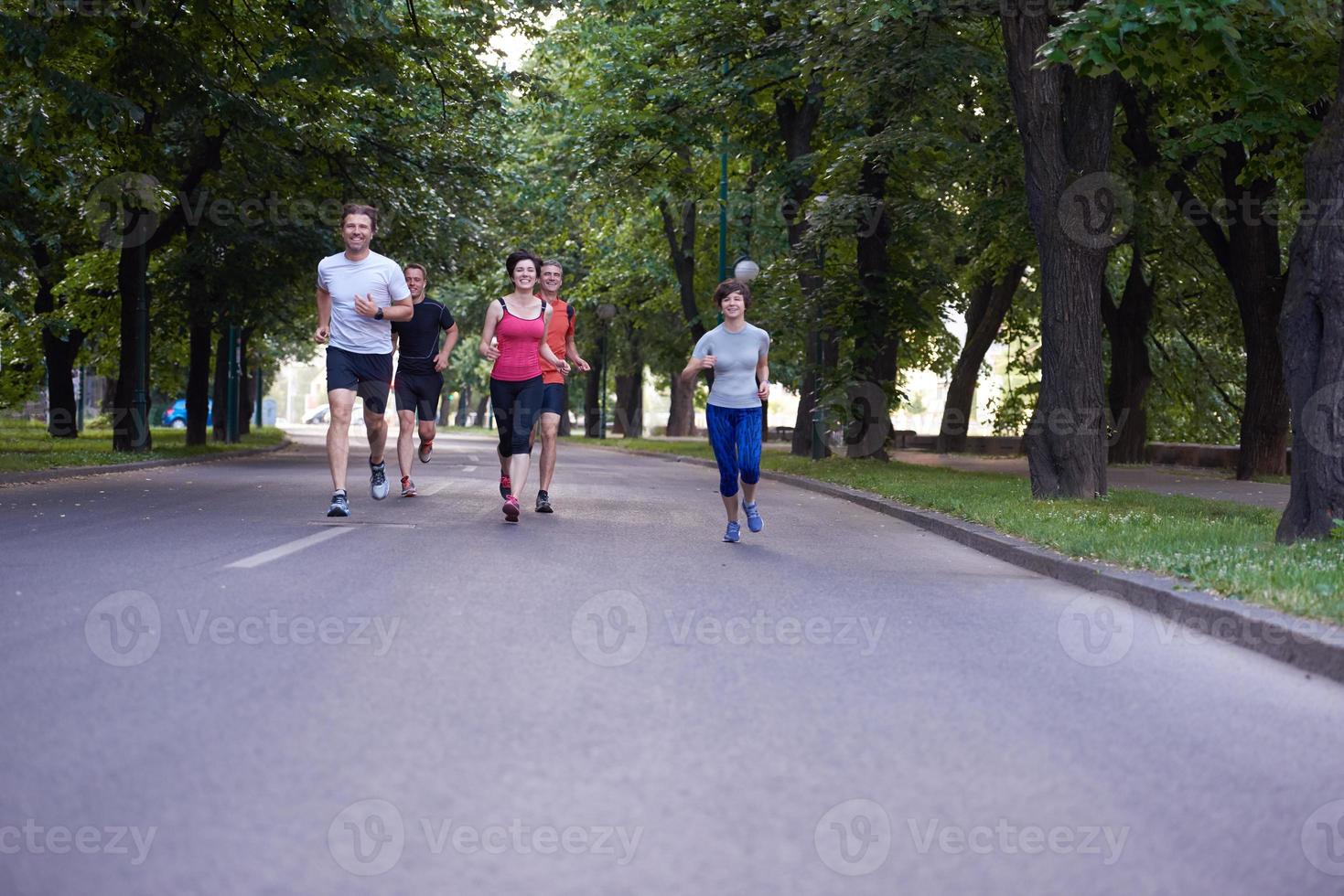 Menschengruppe Joggen foto