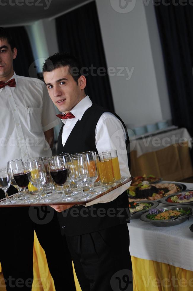 Blick auf das Essen vom Buffet foto