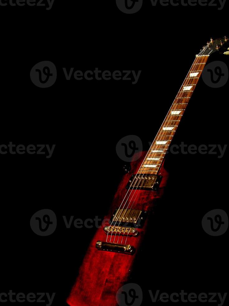 Ansicht der E-Gitarre foto