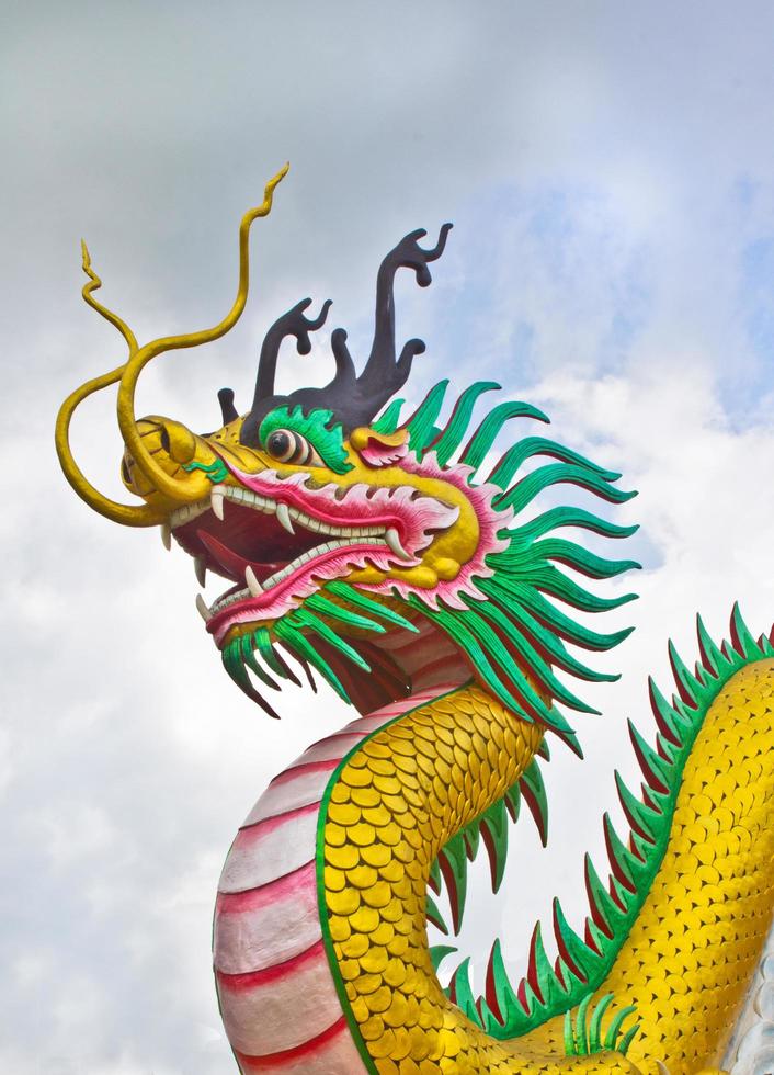 Detail der Drachenstatue foto
