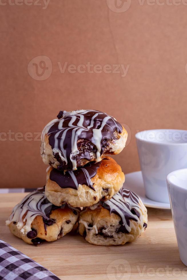 Briochebrot mit Schokolade foto