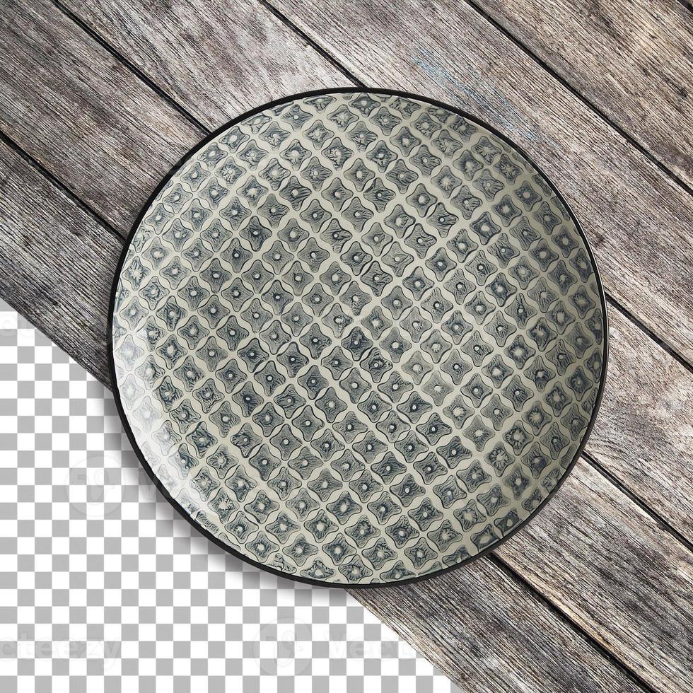 saubere leere Keramikplatte isoliert auf Transparenz foto