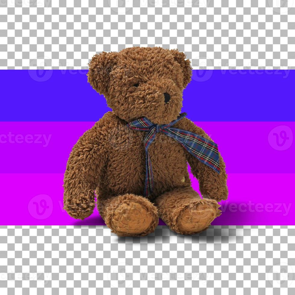 isolierter brauner Teddybär foto
