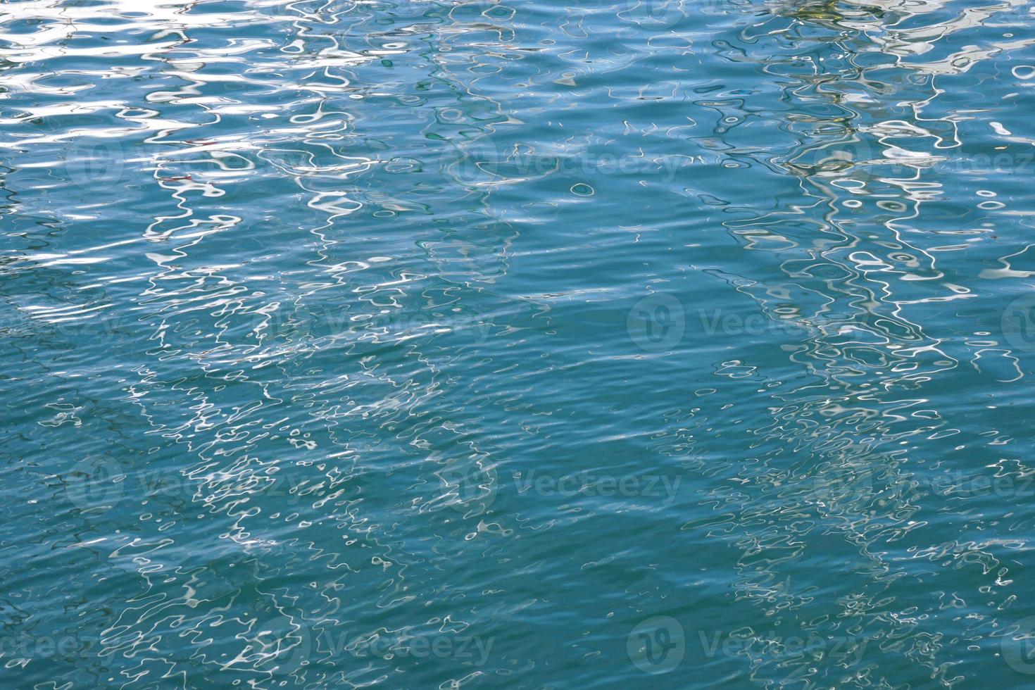 blaue Wasseroberfläche mit sanften Wellen und Reflexionen foto