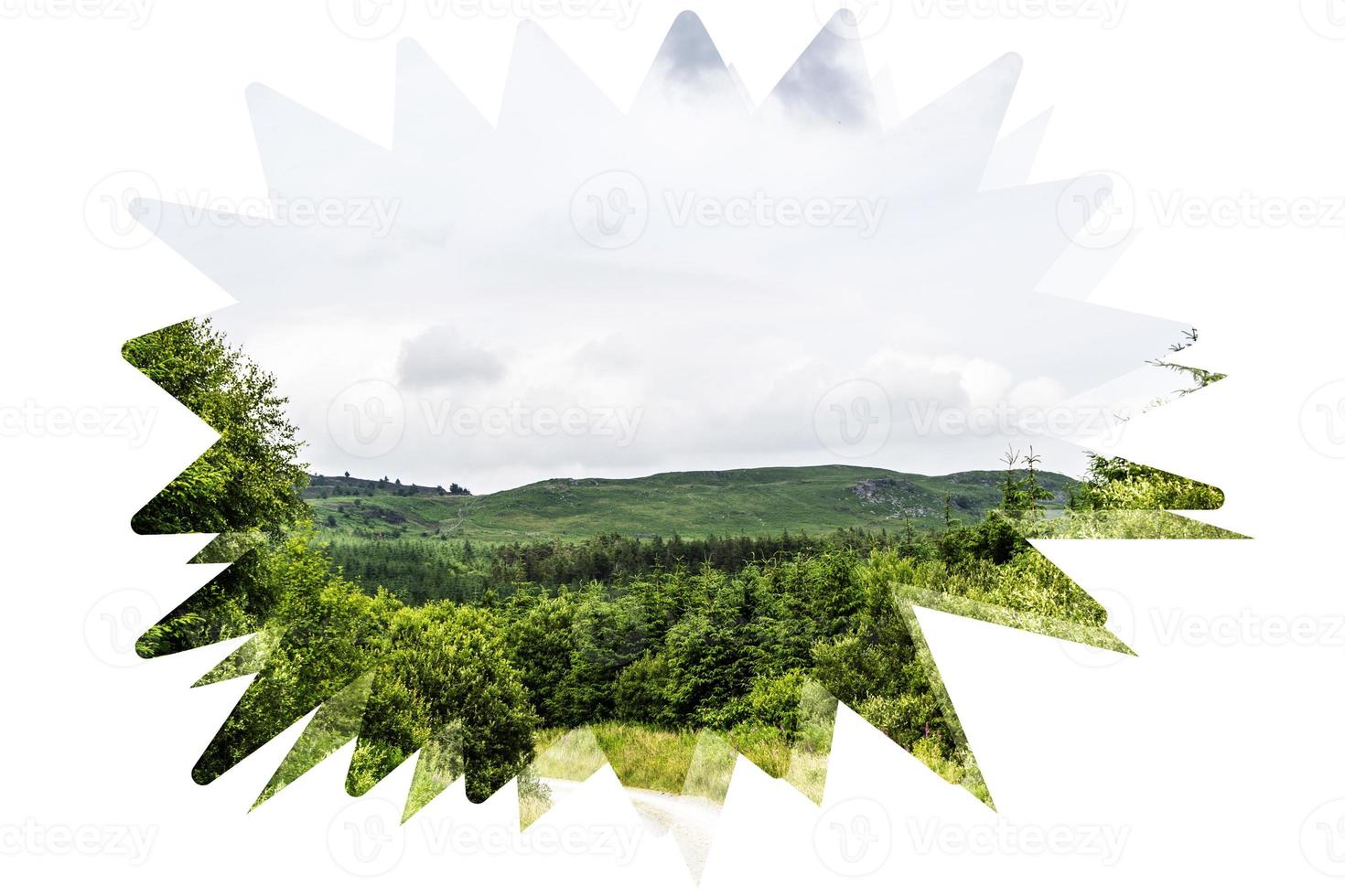 Landschaftshintergrund der digitalen Illustration foto