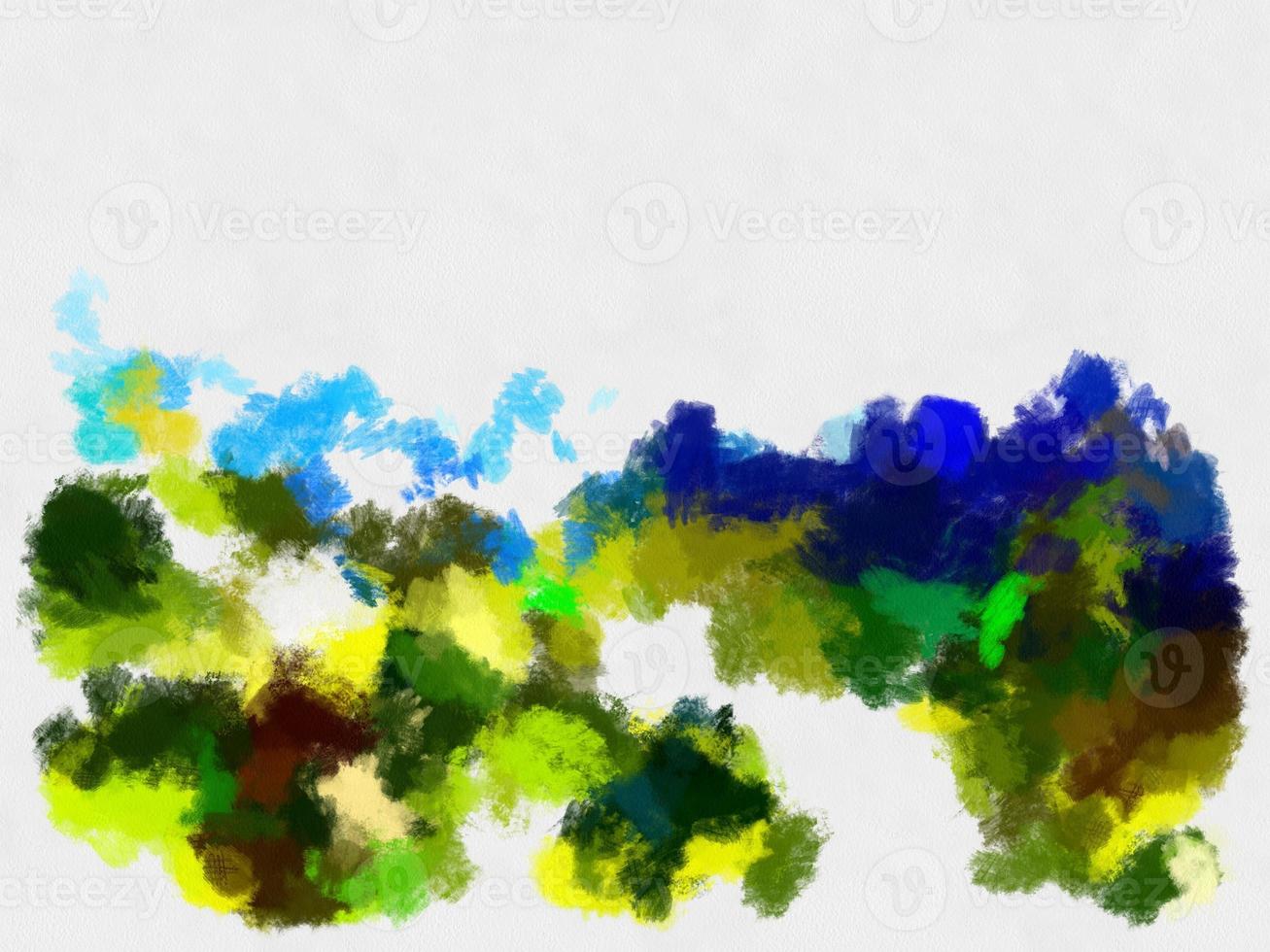 Illustration Stil Hintergrundbild abstraktes Muster verschiedene lebendige Farben Aquarell-Stil Illustration impressionistische Malerei. foto