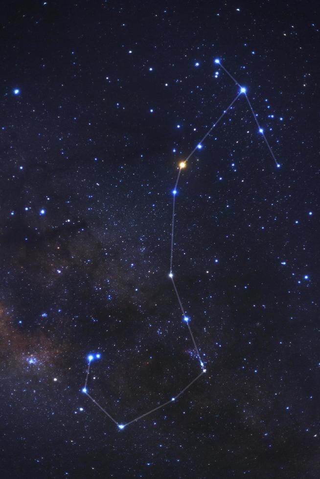 Sternbild Skorpion und Milchstraße foto
