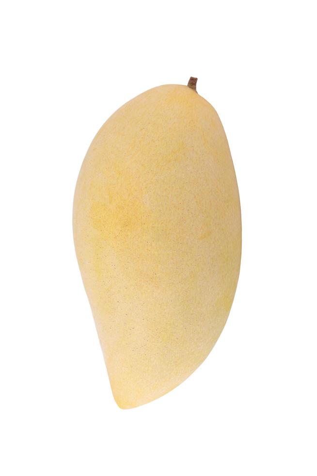 gelbe Mangofrucht auf weißem Hintergrund foto