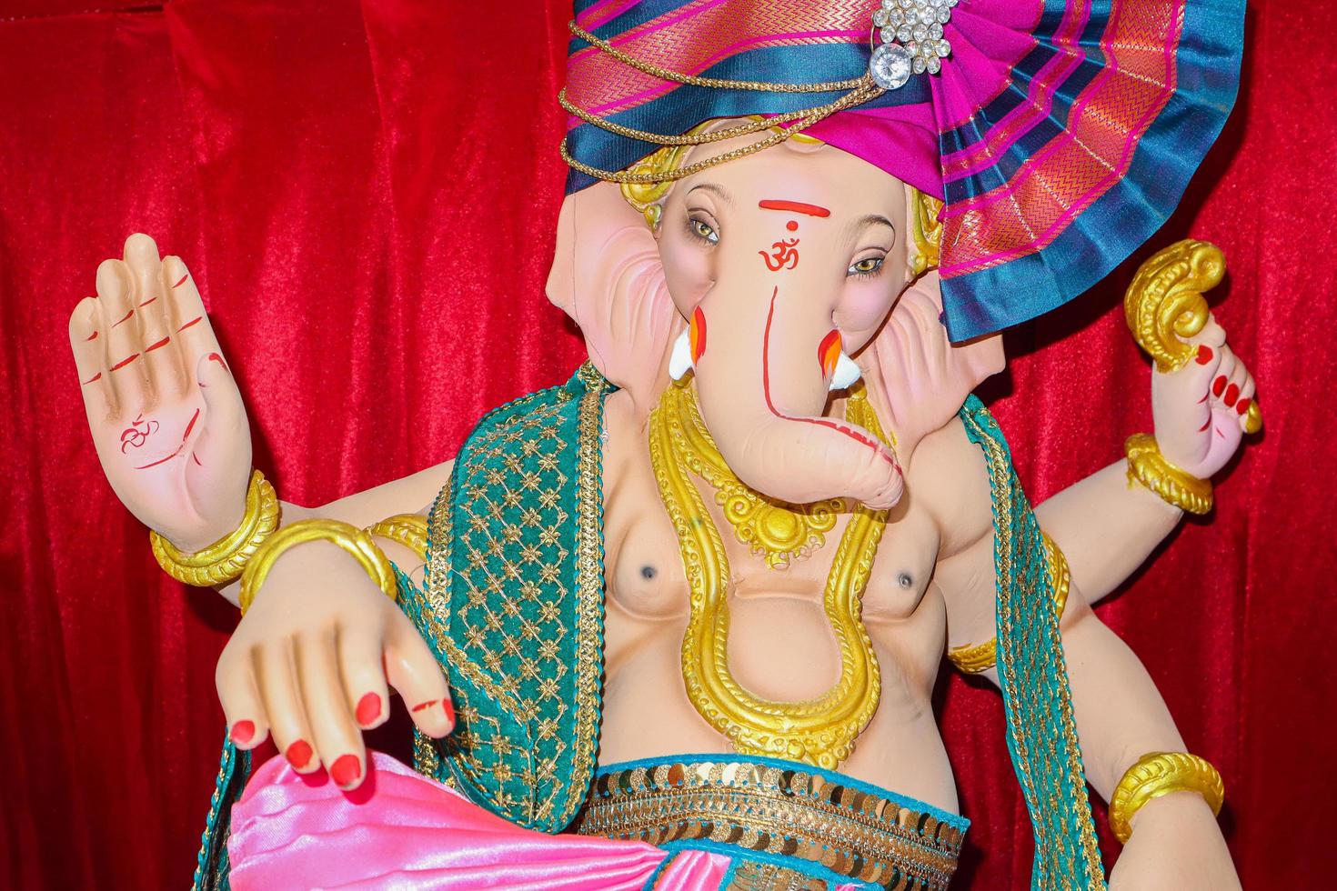 glückliches ganesh chaturthi, hindu-gott ganesha. foto