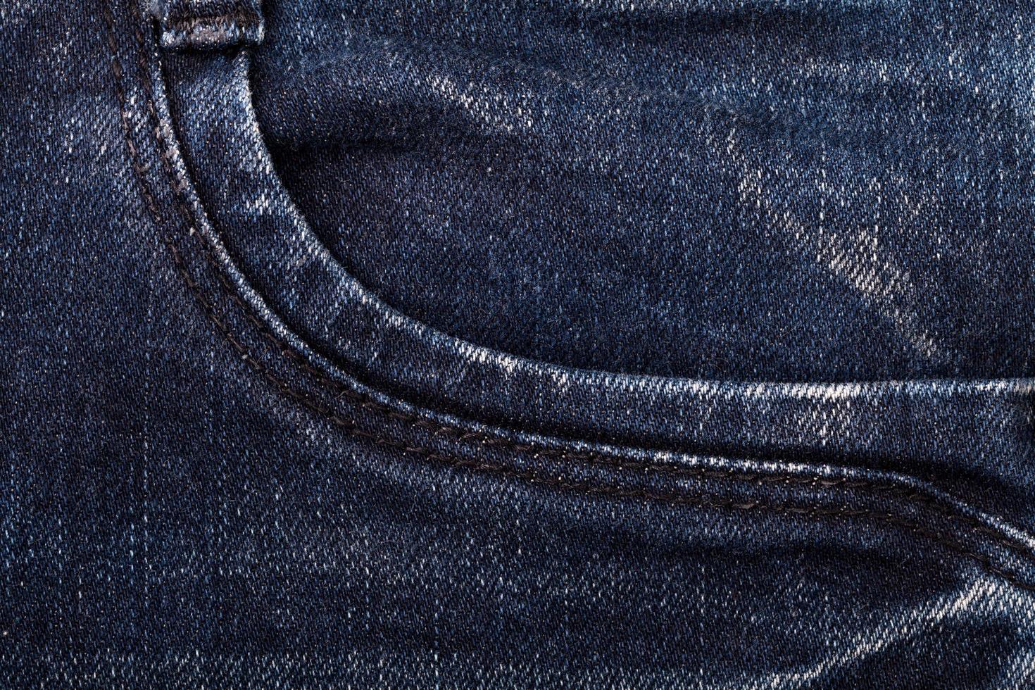 blaue Jeans-Gesäßtasche foto