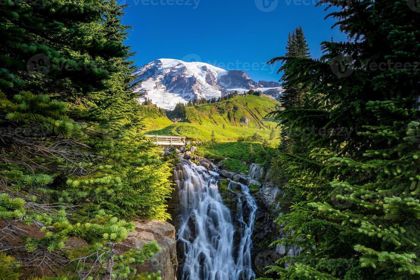 Landschaft des Nationalparks Mount Rainier in den USA foto