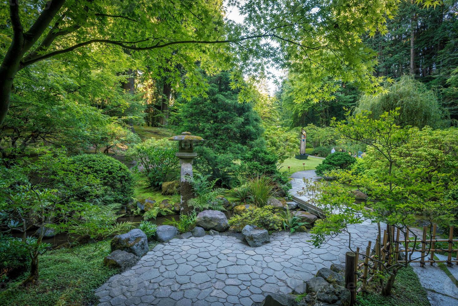 Landschaft des japanischen Gartens foto