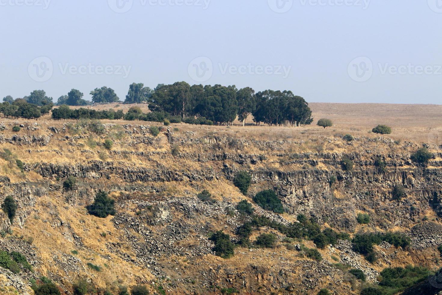 Landschaft in den Bergen im Norden Israels. foto