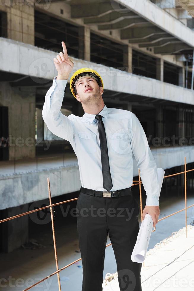 Architekt auf der Baustelle foto