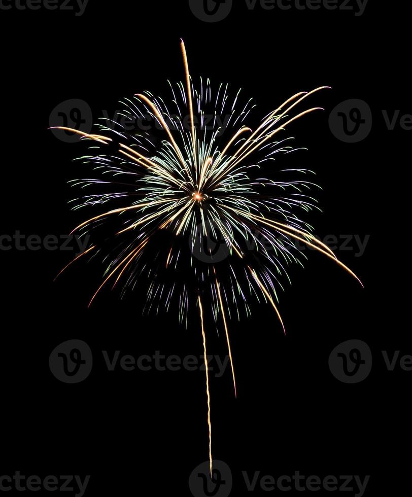 Feuerwerk auf schwarzem Hintergrund foto