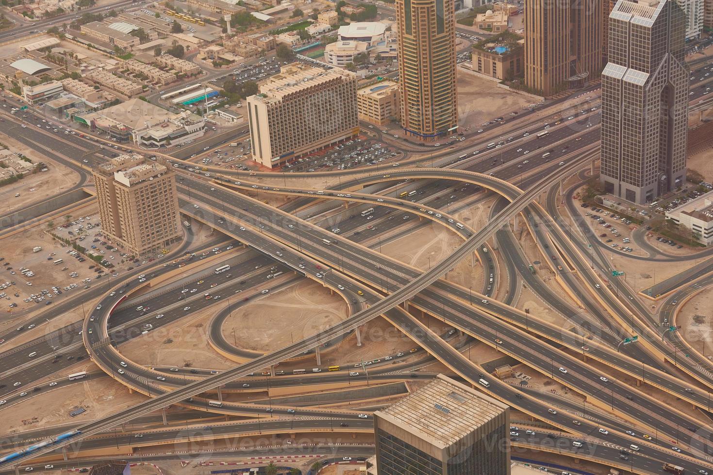 Blick auf die Innenstadt von Dubai foto