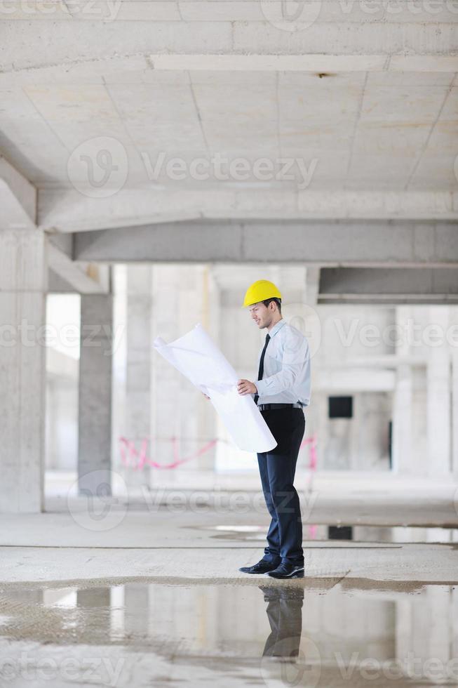 Architekt auf der Baustelle foto