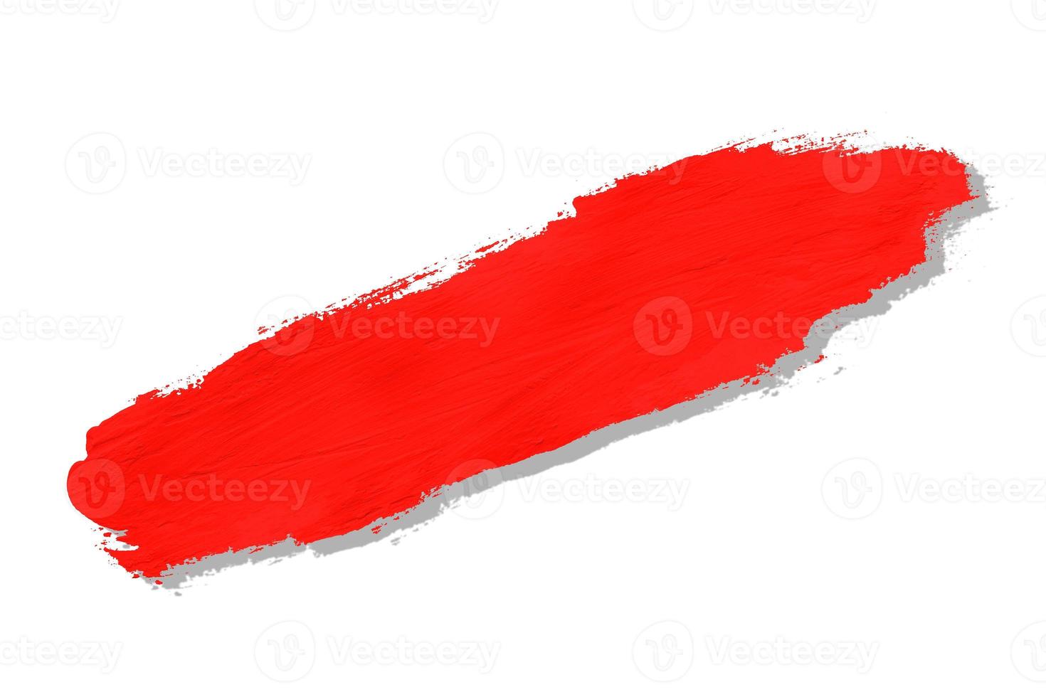 roter Pinsel und Schatten isoliert auf weißem Hintergrund foto