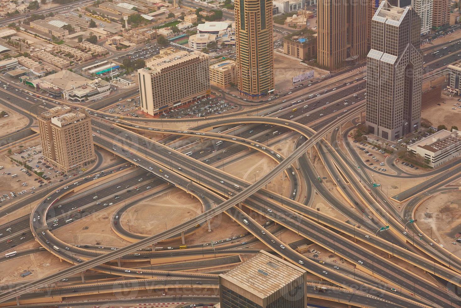 Blick auf die Innenstadt von Dubai foto