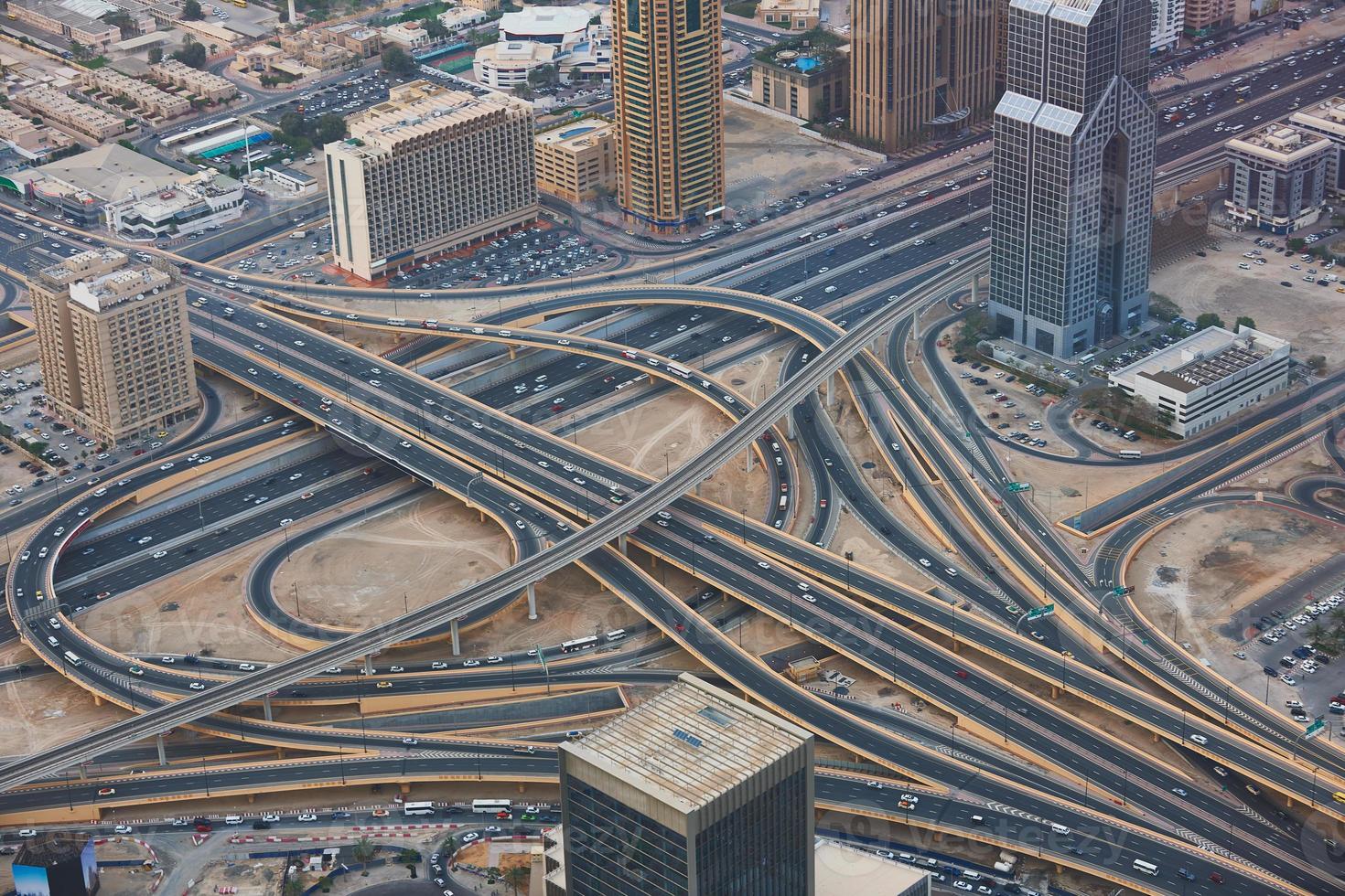 Blick auf die Innenstadt von Dubai foto