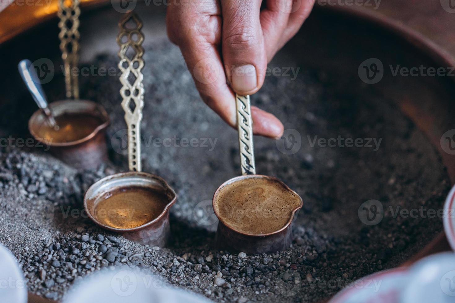 traditioneller kaffee bei den türken, nahansicht foto