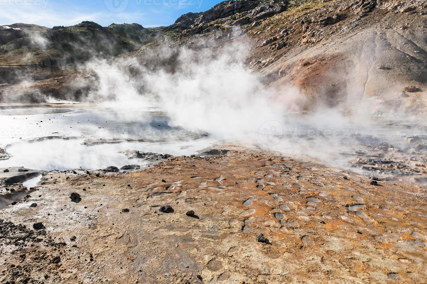 Thermalgeysire in der Gegend von Krysuvik, Island foto