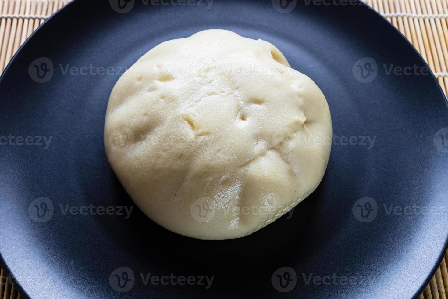 gedünstetes banh bao, vietnamesisches wohlschmeckendes brötchen aus nächster nähe foto