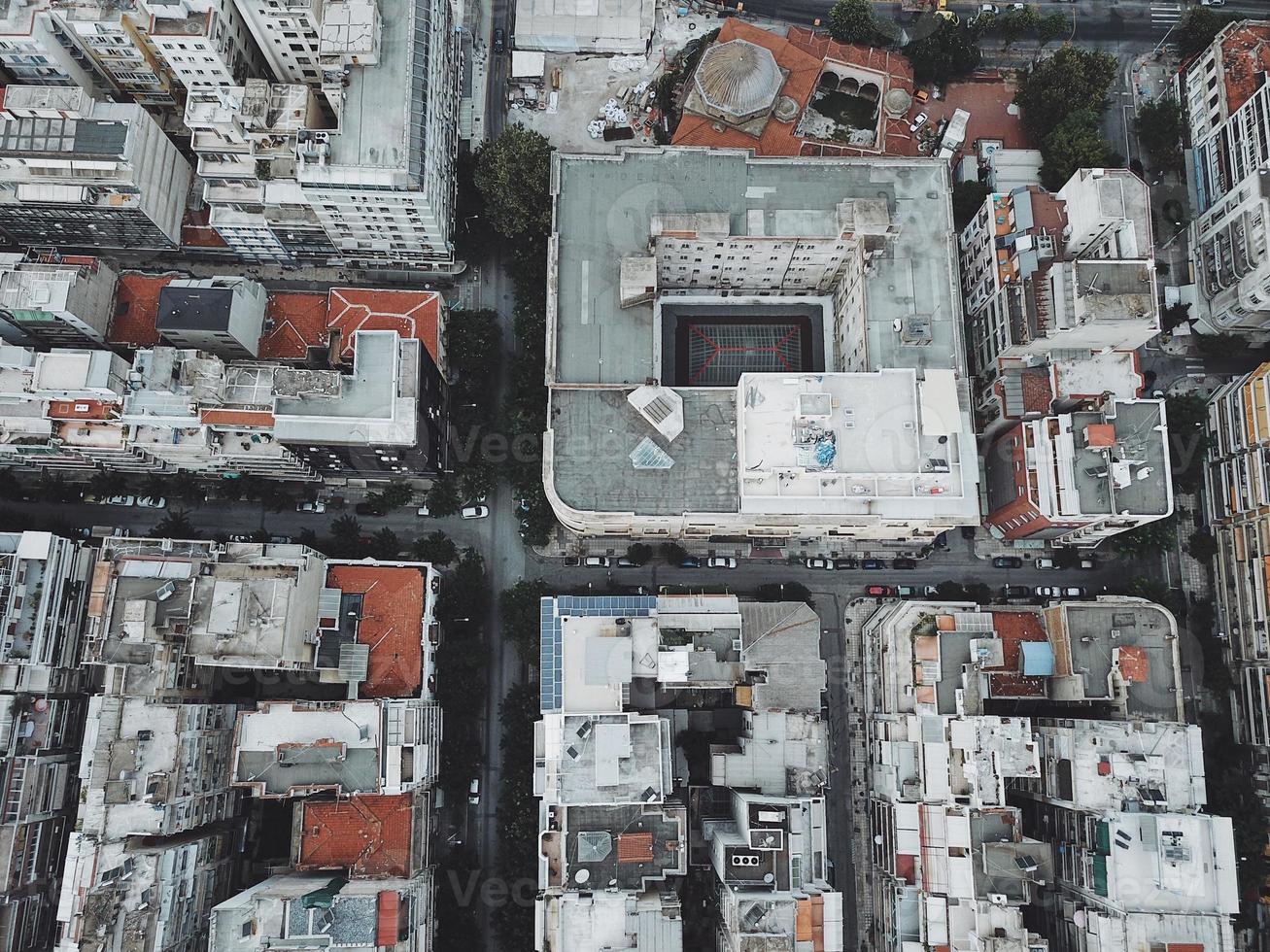 vogelperspektive auf die griechische stadt saloniki. foto